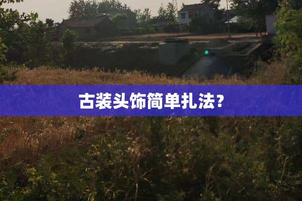 古装头饰简单扎法？