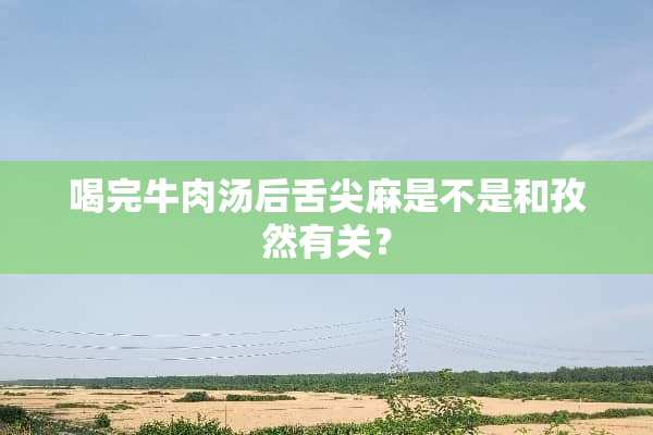 喝完牛肉汤后舌尖麻是不是和孜然有关？