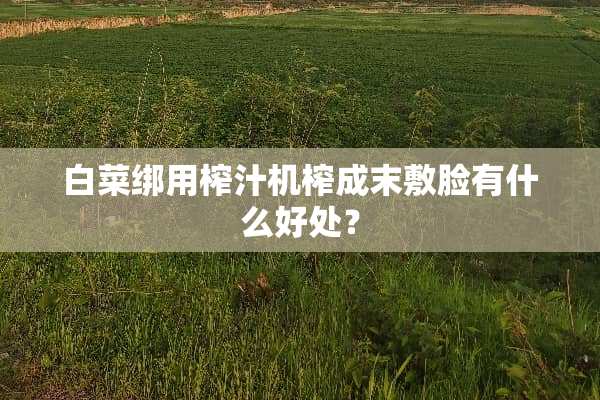 白菜绑用榨汁机榨成末敷脸有什么好处？