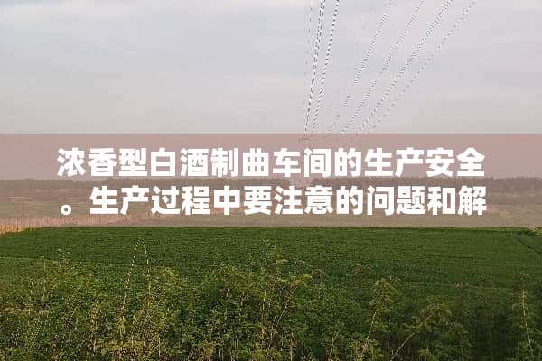 浓香型白酒制曲车间的生产安全。生产过程中要注意的问题和解决的方法。