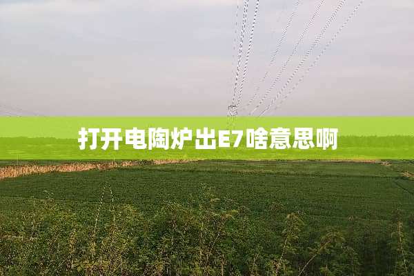 打开电陶炉出E7啥意思啊