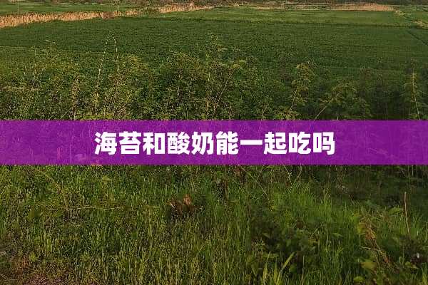 海苔和酸奶能一起吃吗