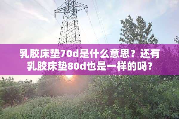 *胶床垫70d是什么意思？还有*胶床垫80d也是一样的吗？