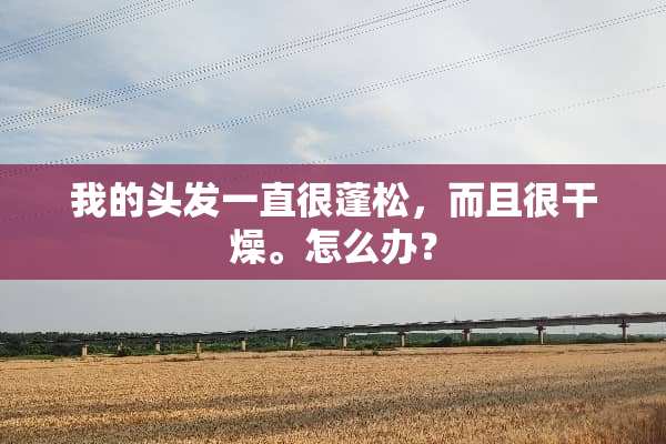 我的头发一直很蓬松，而且很干燥。怎么办？