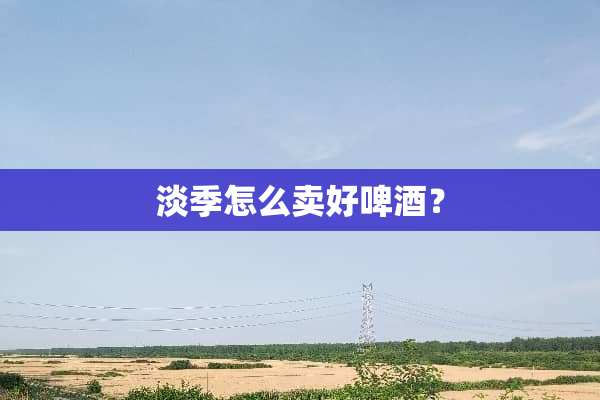 淡季怎么卖好啤酒？