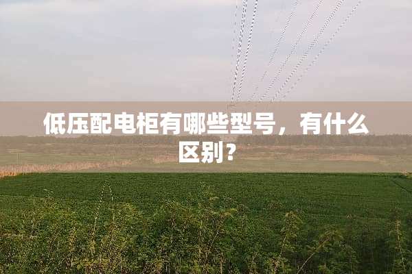 低压配电柜有哪些型号，有什么区别？