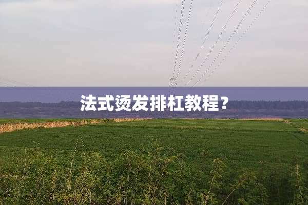 法式烫发排杠教程？