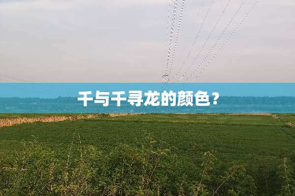 千与千寻龙的颜色？