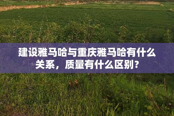 建设***与重庆***有什么关系，质量有什么区别？