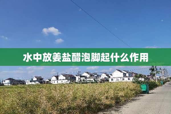 水中放姜盐醋泡脚起什么作用