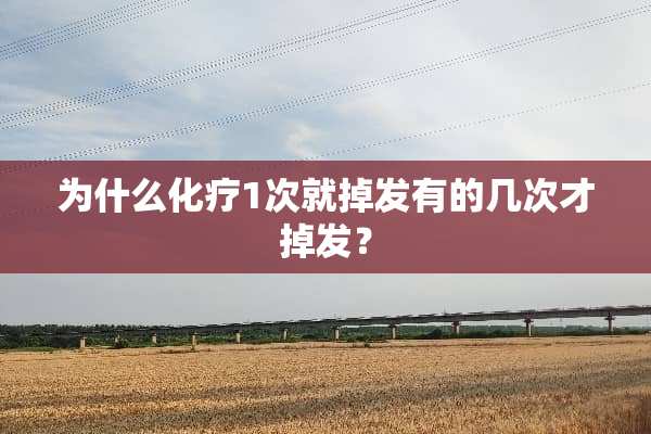 为什么化疗1次就掉发有的几次才掉发？
