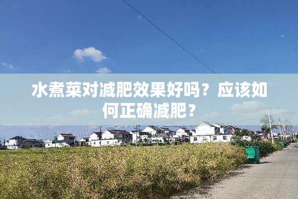 水煮菜对减肥效果好吗？应该如何正确减肥？