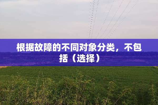 根据故障的不同对象分类，不包括（选择）