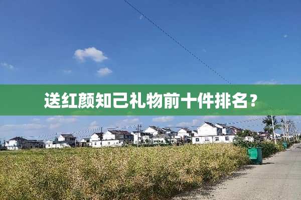 送红颜知己礼物前十件排名？