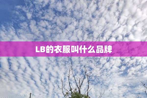 LB的衣服叫什么品牌
