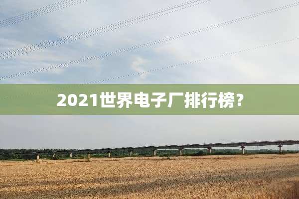 2021世界电子厂排行榜？