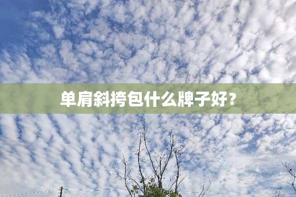 单肩斜挎包什么牌子好？