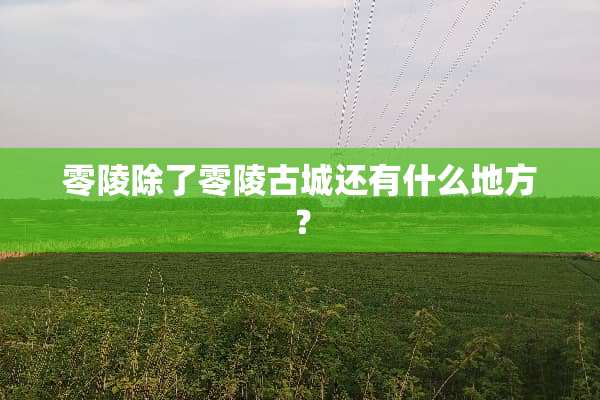 零陵除了零陵古城还有什么地方？