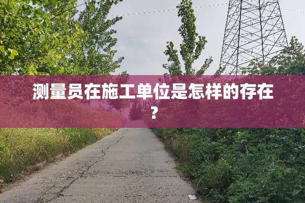 测量员在施工单位是怎样的存在？