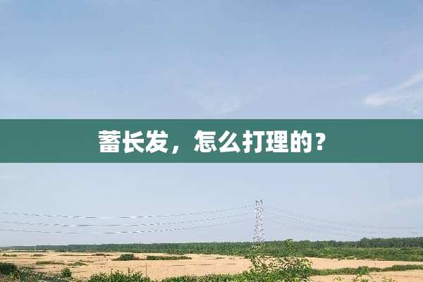 蓄长发，怎么打理的？