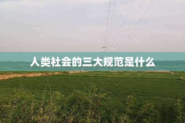 人类社会的三大规范是什么