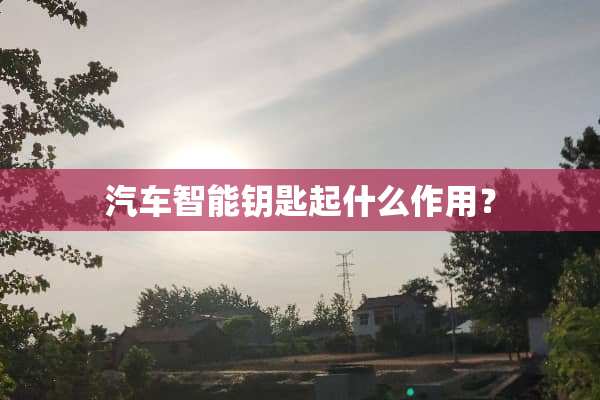 汽车智能钥匙起什么作用？