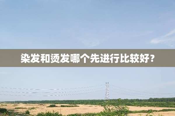 染发和烫发哪个先进行比较好？