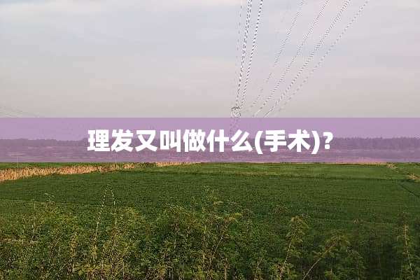 理发又叫做什么(手术)？
