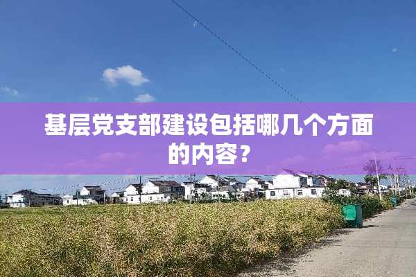 基层*支部建设包括哪几个方面的内容？