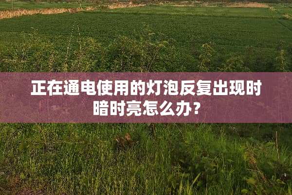 正在通电使用的灯泡反复出现时暗时亮怎么办？