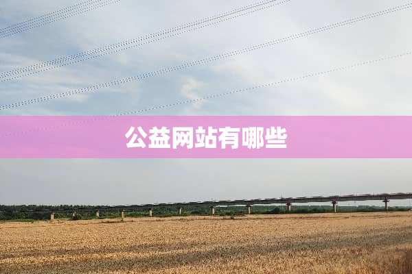 公益网站有哪些