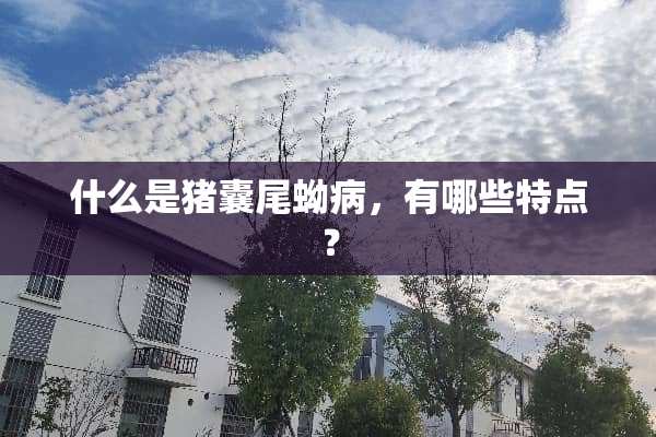 什么是猪囊尾蚴病，有哪些特点？