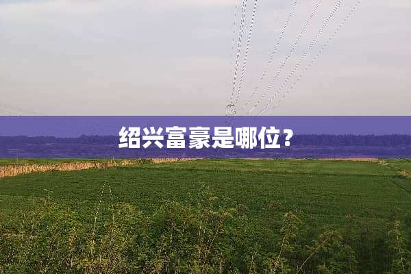 绍兴富豪是哪位？