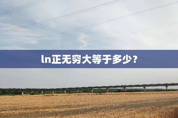 ln正无穷大等于多少？