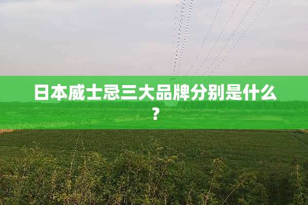 日本威士忌三大品牌分别是什么？