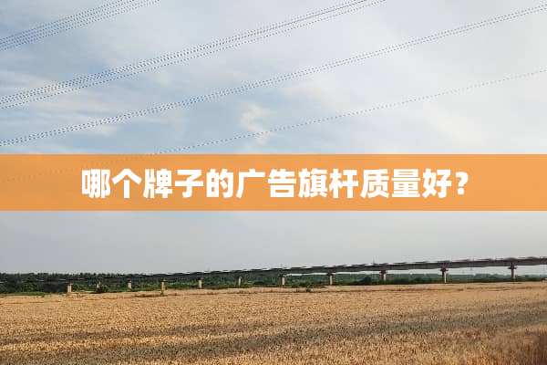 哪个牌子的广告旗杆质量好？