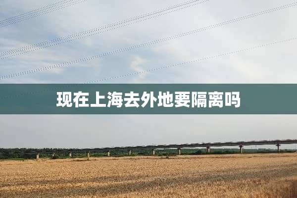 现在上海去外地要隔离吗