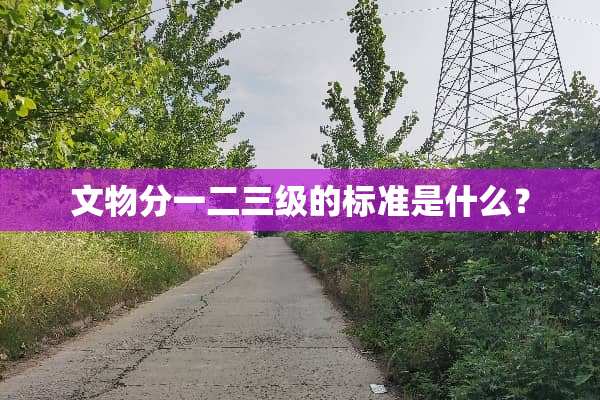 文物分一二**的标准是什么？