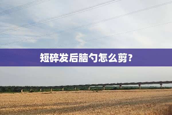 短碎发后脑勺怎么剪？