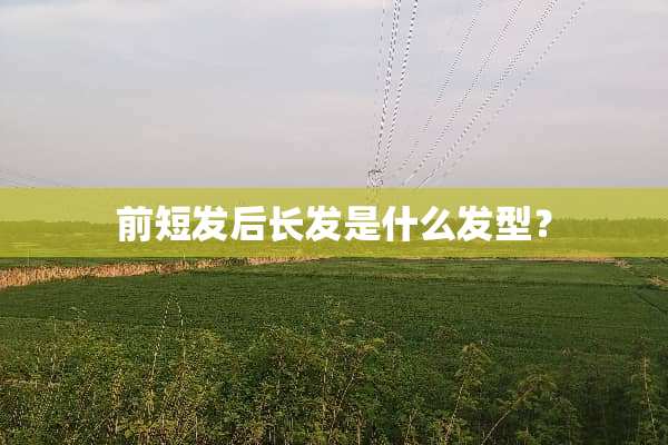 前短发后长发是什么发型？