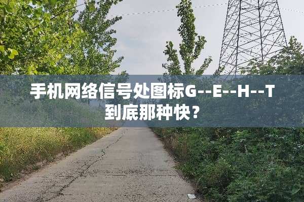 手机网络信号处图标G--E--H--T到底那种快？