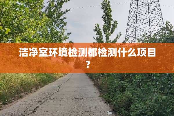 洁净室环境检测都检测什么项目？