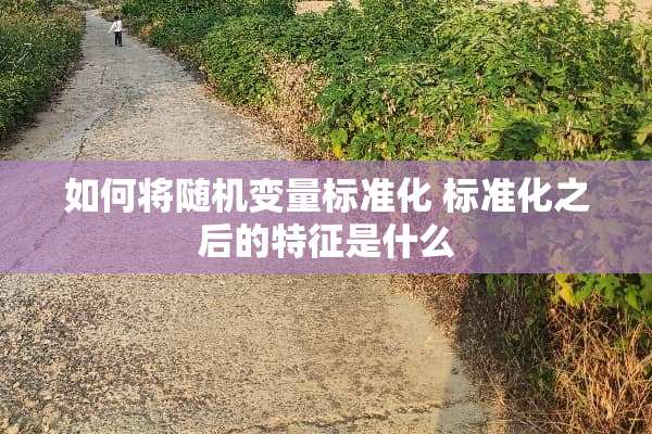 如何将随机变量标准化 标准化之后的特征是什么