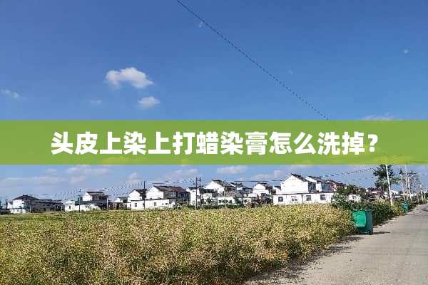 头皮上染上打蜡染膏怎么洗掉？