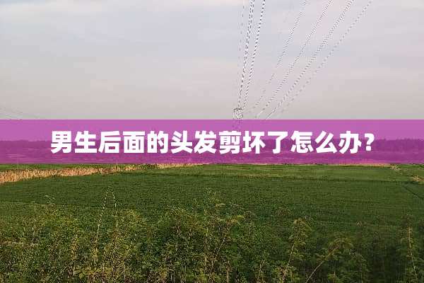 男生后面的头发剪坏了怎么办？