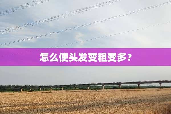 怎么使头发变粗变多？