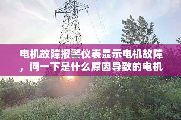 电机故障报警仪表显示电机故障，问一下是什么原因导致的电机故障灯亮？