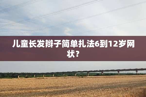 儿童长发辫子简单扎法6到12岁网状？