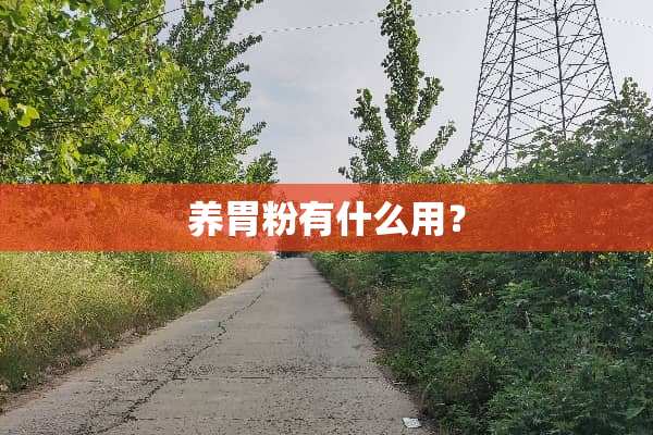 养胃粉有什么用？