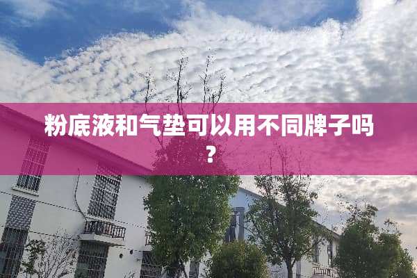 粉底液和气垫可以用不同牌子吗？